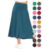 imageSTRETCH IS COMFORT Youth Girls Flowy ALine Skirt Knee Length and Ankle Length  Kids  Sizes 416Teal