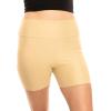 imageWomens and Plus Size High Waist Nylon Stretch Performance Booty Shorts  S3XBeige