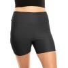 imageWomens and Plus Size High Waist Nylon Stretch Performance Booty Shorts  S3XBlack