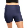 imageWomens and Plus Size High Waist Nylon Stretch Performance Booty Shorts  S3XNavy Blue