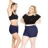 imageWomens and Plus Size High Waist Nylon Stretch Performance Booty Shorts  S3XNavy Blue