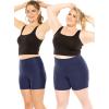 imageWomens and Plus Size High Waist Nylon Stretch Performance Booty Shorts  S3XNavy Blue