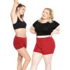 imageWomens and Plus Size High Waist Nylon Stretch Performance Booty Shorts  S3XRed
