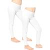 imageSTRETCH IS COMFORT Girls 2 Pack Cotton Footless Leggings  Stretchy  Size 214White