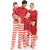 imageSTRETCH IS COMFORT Matching Family Christmas Holiday Set for Adults Kids ToddlerRed  Red White Stripes