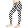 imageSTRETCH IS COMFORT Oh So Soft Youth Girls Print Leggings  Sizes 416Checkered Black and White