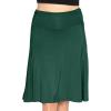 imageSTRETCH IS COMFORT Womens and Plus Size Knee Length Ruched Waist Flowy SkirtHunter Green