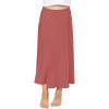 imageSTRETCH IS COMFORT Youth Girls Flowy ALine Skirt Knee Length and Ankle Length  Kids  Sizes 416Rust