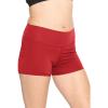 imageWomens and Plus Size High Waist Nylon Stretch Performance Booty Shorts  S3XRed