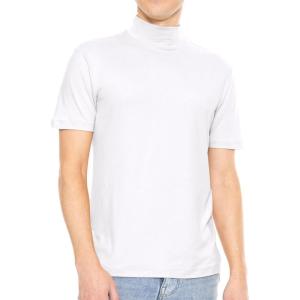 imageSTRETCH IS COMFORT Mens Oh So Soft Luxe Mock Neck Turtleneck Sleeveless and Short Sleeve Shirt Casual Pullover Top  S5XWhite