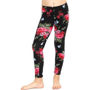 imageSTRETCH IS COMFORT Oh So Soft Youth Girls Print Leggings  Sizes 416Black Floral