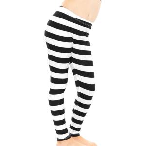 imageSTRETCH IS COMFORT Oh So Soft Youth Girls Print Leggings  Sizes 416Black White Stripes