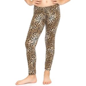 imageSTRETCH IS COMFORT Oh So Soft Youth Girls Print Leggings  Sizes 416Brown Cheetah