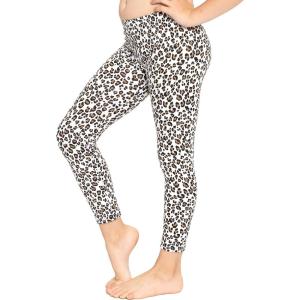 imageSTRETCH IS COMFORT Oh So Soft Youth Girls Print Leggings  Sizes 416White Cheetah