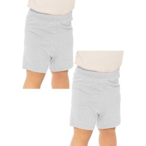 imageSTRETCH IS COMFORT Toddler Infant Play Shorts Made in USA  2 Pack  324monthsHeather  Heather