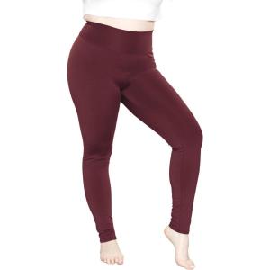 imageSTRETCH IS COMFORT Womens and Plus Size Ultra Flex Leggings  Knee ampamp AnkleBurgundy
