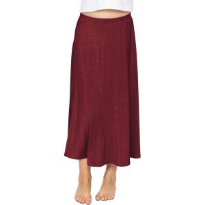 imageSTRETCH IS COMFORT Youth Girls Flowy ALine Skirt Knee Length and Ankle Length  Kids  Sizes 416Burgundy