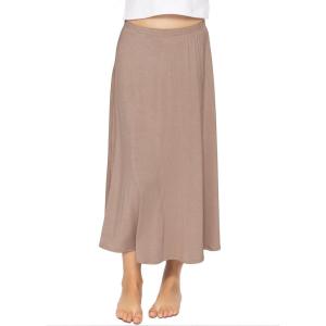 imageSTRETCH IS COMFORT Youth Girls Flowy ALine Skirt Knee Length and Ankle Length  Kids  Sizes 416Mocha