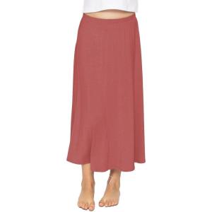 imageSTRETCH IS COMFORT Youth Girls Flowy ALine Skirt Knee Length and Ankle Length  Kids  Sizes 416Rust