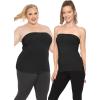 imageSTRETCH IS COMFORT Womens ampamp Plus Mid and Long Length Tube Top  X Small  5XBlack