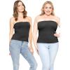 imageSTRETCH IS COMFORT Womens ampamp Plus Mid and Long Length Tube Top  X Small  5XBlack