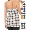 imageSTRETCH IS COMFORT Womens ampamp Plus Mid and Long Length Tube Top  X Small  5XBlack White Plaid