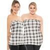 imageSTRETCH IS COMFORT Womens ampamp Plus Mid and Long Length Tube Top  X Small  5XBlack White Plaid