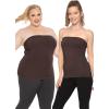 imageSTRETCH IS COMFORT Womens ampamp Plus Mid and Long Length Tube Top  X Small  5XBrown