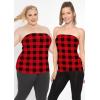 imageSTRETCH IS COMFORT Womens ampamp Plus Mid and Long Length Tube Top  X Small  5XBuffalo Plaid