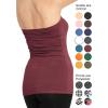 imageSTRETCH IS COMFORT Womens ampamp Plus Mid and Long Length Tube Top  X Small  5XBurgundy
