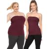 imageSTRETCH IS COMFORT Womens ampamp Plus Mid and Long Length Tube Top  X Small  5XBurgundy