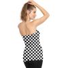 imageSTRETCH IS COMFORT Womens ampamp Plus Mid and Long Length Tube Top  X Small  5XCheckered Black and White