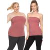 imageSTRETCH IS COMFORT Womens ampamp Plus Mid and Long Length Tube Top  X Small  5XDark Mauve