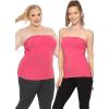 imageSTRETCH IS COMFORT Womens ampamp Plus Mid and Long Length Tube Top  X Small  5XHot Pink