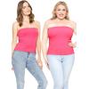 imageSTRETCH IS COMFORT Womens ampamp Plus Mid and Long Length Tube Top  X Small  5XHot Pink