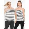 imageSTRETCH IS COMFORT Womens ampamp Plus Mid and Long Length Tube Top  X Small  5XNautical Black Stripes
