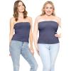 imageSTRETCH IS COMFORT Womens ampamp Plus Mid and Long Length Tube Top  X Small  5XNavy Blue