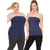imageSTRETCH IS COMFORT Womens ampamp Plus Mid and Long Length Tube Top  X Small  5XNavy Blue