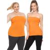 imageSTRETCH IS COMFORT Womens ampamp Plus Mid and Long Length Tube Top  X Small  5XOrange