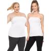 imageSTRETCH IS COMFORT Womens ampamp Plus Mid and Long Length Tube Top  X Small  5XWhite
