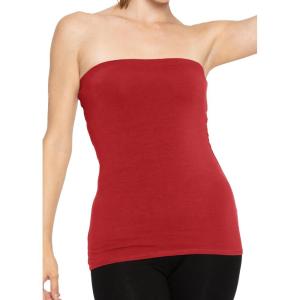 imageSTRETCH IS COMFORT Womens ampamp Plus Mid and Long Length Tube Top  X Small  5XRed