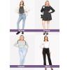 imageSTRETCH IS COMFORT Womens and Plus Oh So Soft  and Long Sleeve Boat Neck TopBlack