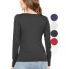 imageSTRETCH IS COMFORT Womens and Plus Oh So Soft  and Long Sleeve Boat Neck TopBlack