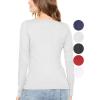 imageSTRETCH IS COMFORT Womens and Plus Oh So Soft  and Long Sleeve Boat Neck TopHeather Gray
