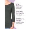 imageSTRETCH IS COMFORT Womens and Plus Oh So Soft  and Long Sleeve Boat Neck TopHeather Gray