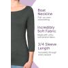 imageSTRETCH IS COMFORT Womens and Plus Oh So Soft  and Long Sleeve Boat Neck TopNautical Black Stripes