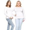 imageSTRETCH IS COMFORT Womens and Plus Oh So Soft  and Long Sleeve Boat Neck TopWhite