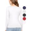 imageSTRETCH IS COMFORT Womens and Plus Oh So Soft  and Long Sleeve Boat Neck TopWhite