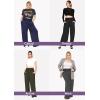 imageWomens Stretch Rayon Cropped Gaucho and Long Gaucho Pants with Pockets  Small5XBlack