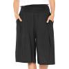 imageWomens Stretch Rayon Cropped Gaucho and Long Gaucho Pants with Pockets  Small5XBlack